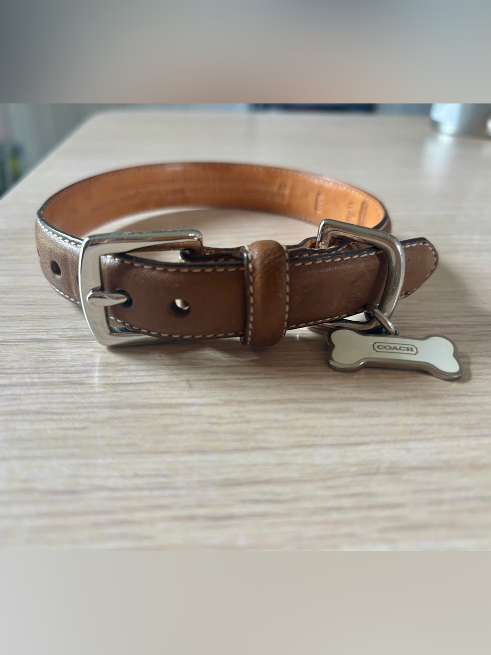 Vintage Coach leather dog collar size small